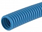Труба ППЛ гофрированная d32мм тяжелая без протяжки (25 м) синяя